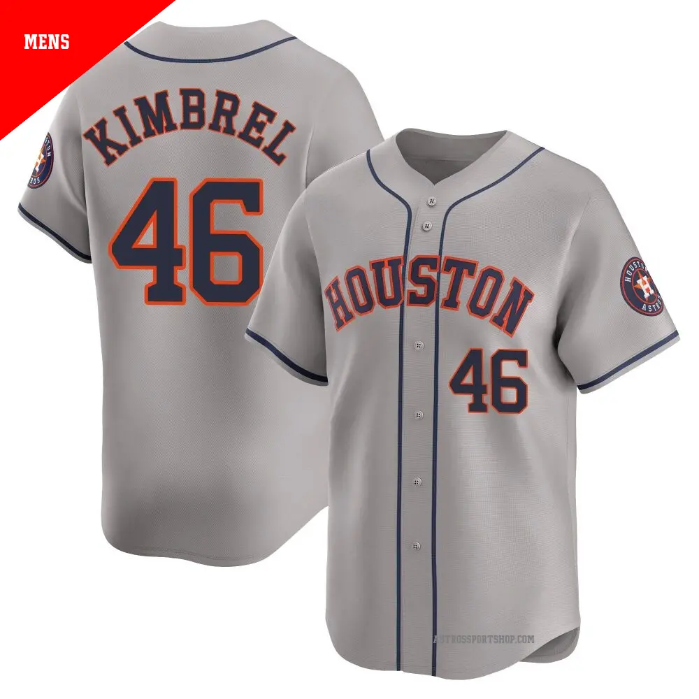 Men's ＃46 Craig Kimbrel Houston Astros Gray Limited Away Jersey
