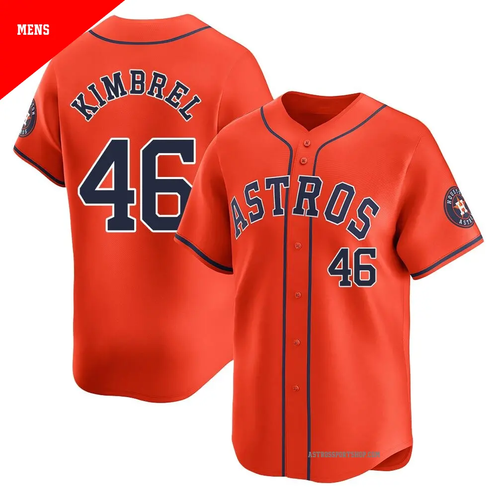 Men's ＃46 Craig Kimbrel Houston Astros Orange Limited Alternate Jersey