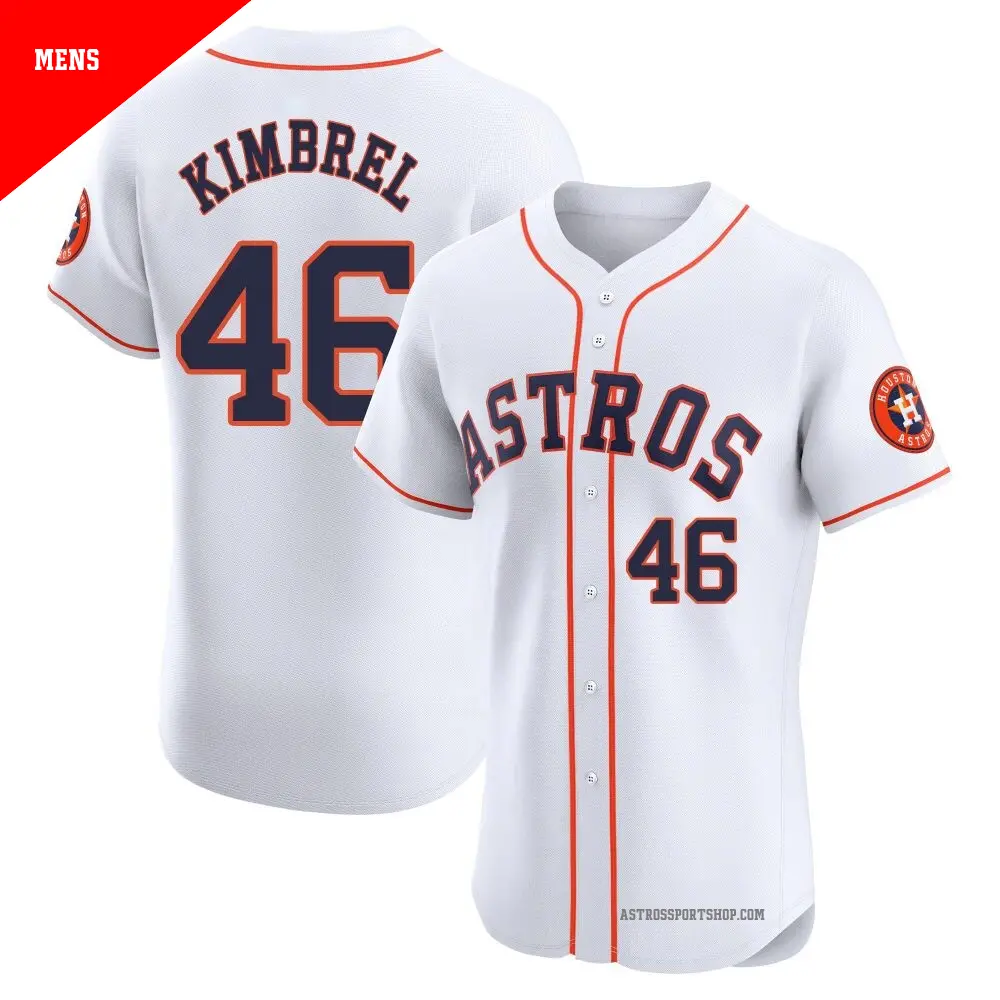 Men's ＃46 Craig Kimbrel Houston Astros White Elite Home Jersey