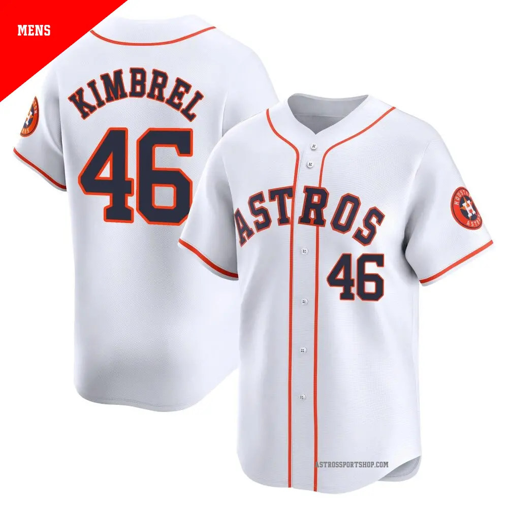 Men's ＃46 Craig Kimbrel Houston Astros White Limited Home Jersey