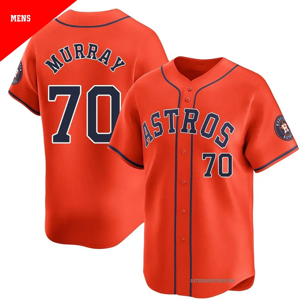 Men's ＃70 Jayden Murray Houston Astros Orange Limited Alternate Jersey