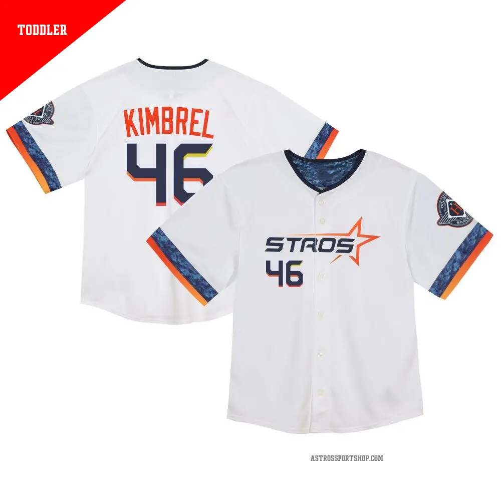 Toddler ＃46 Craig Kimbrel Houston Astros White Limited 2025 City Connect Jersey