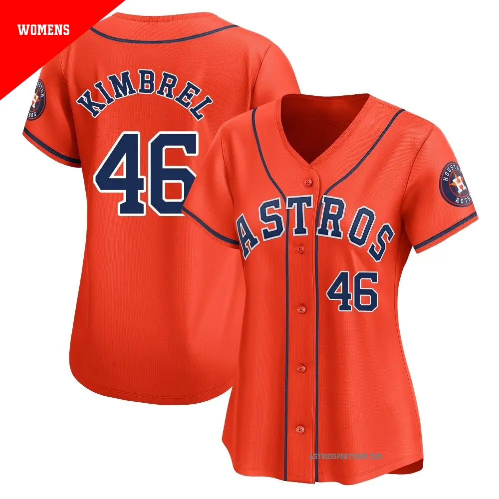 Women's ＃46 Craig Kimbrel Houston Astros Orange Limited Alternate Jersey