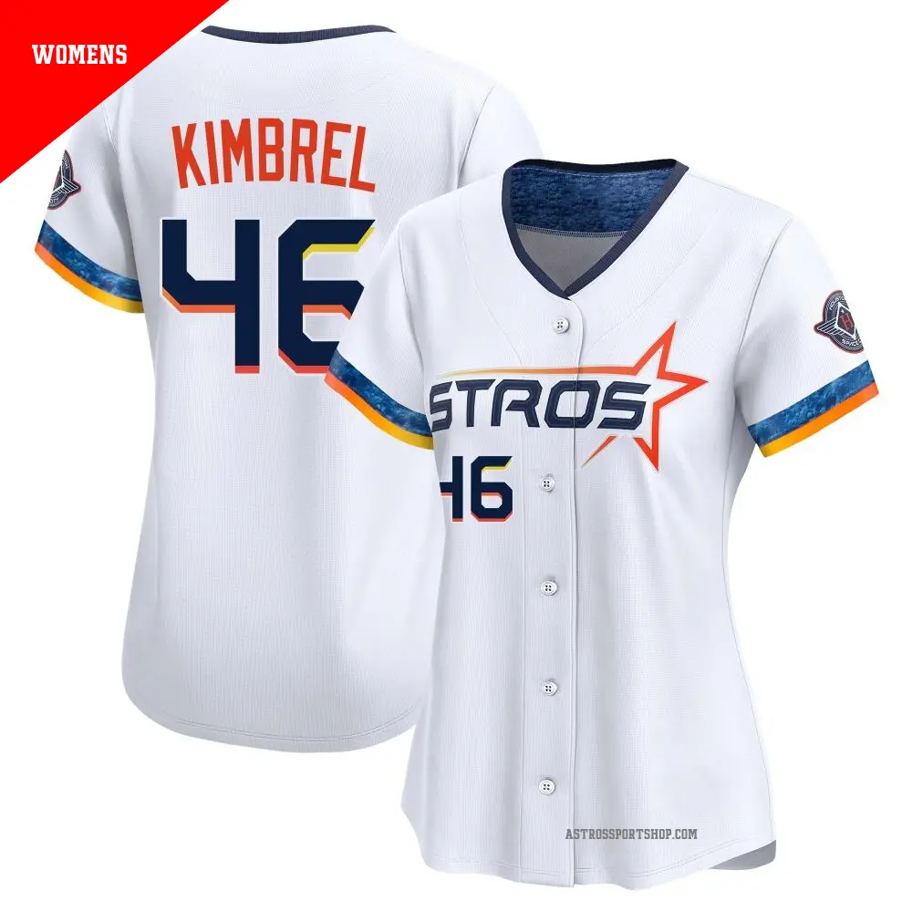 Women's ＃46 Craig Kimbrel Houston Astros White Limited 2025 City Connect Jersey