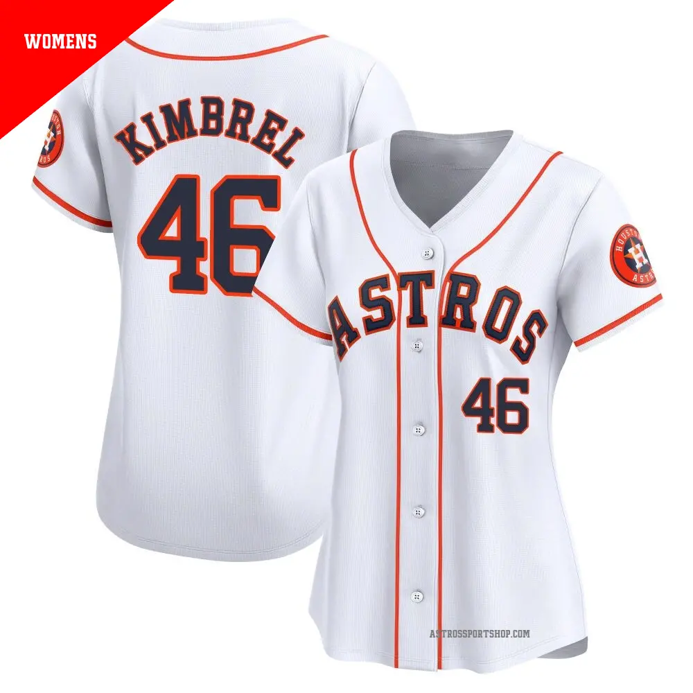 Women's ＃46 Craig Kimbrel Houston Astros White Limited Home Jersey