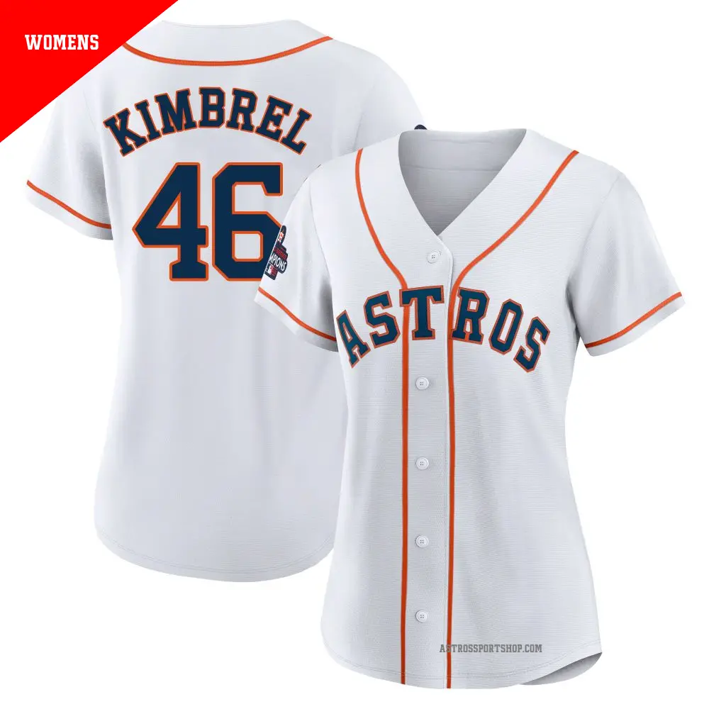 Women's ＃46 Craig Kimbrel Houston Astros White Replica 2022 World Series Champions Home Jersey