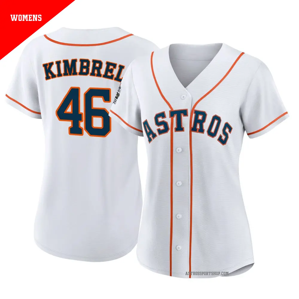 Women's ＃46 Craig Kimbrel Houston Astros White Replica 2022 World Series Home Jersey